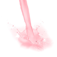 Image showing strawberry milk splash