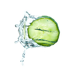 Image showing cucumber in water