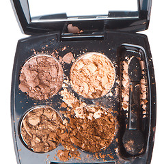 Image showing crushed compact eyeshadows