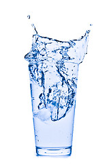 Image showing water splash in glass