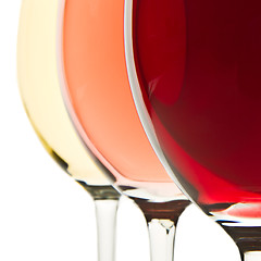 Image showing three wine glasses