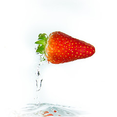 Image showing strawberry in the water