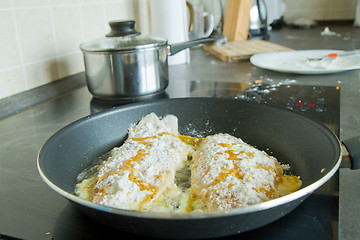 Image showing frying fish fillet