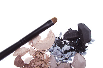 Image showing multicolored crushed eyeshadows