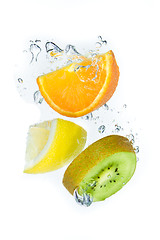 Image showing fruit splashing