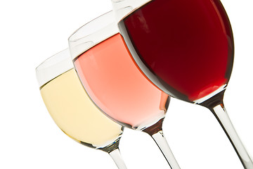 Image showing three wine glasses