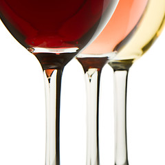 Image showing three wine glasses