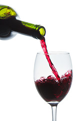 Image showing red wine glass