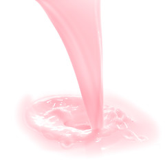 Image showing strawberry milk splash