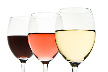 Image showing three wine glasses