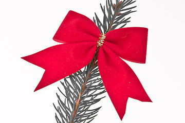 Image showing decorated Christmas tree branch