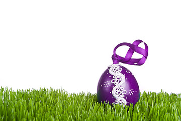 Image showing easter egg in grass