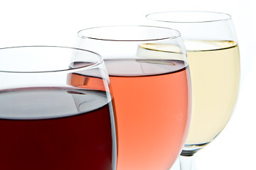 Image showing three wine glasses