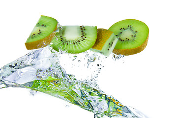 Image showing kiwi splashing