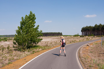 Image showing female rollerskating