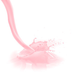 Image showing strawberry milk splash