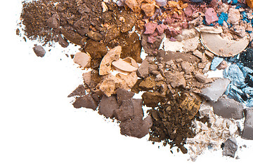 Image showing set of multicolor crushed eyeshadows