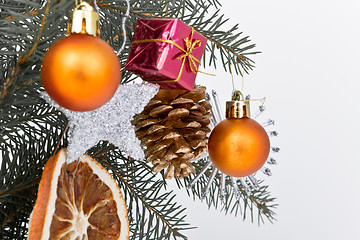 Image showing Christmas tree decorated