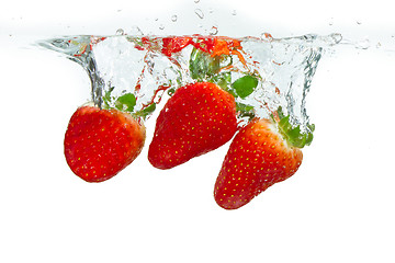 Image showing strawberry in the water