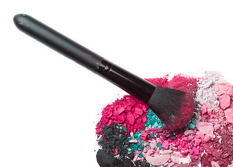 Image showing set of multicolor crushed eyeshadows