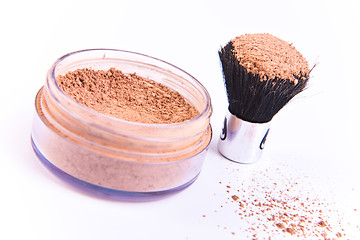 Image showing makeup brush and powder