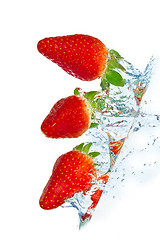 Image showing strawberry in the water