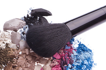 Image showing set of multicolor crushed eyeshadows