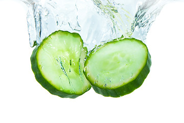 Image showing cucumber in water