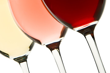 Image showing three wine glasses