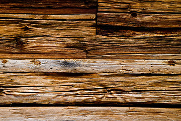 Image showing weathered old brown wooden texture