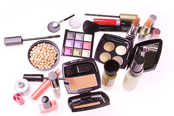 Image showing set of cosmetic makeup products