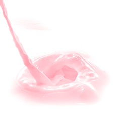 Image showing strawberry milk splash