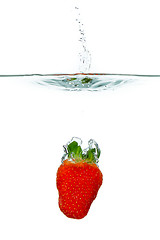 Image showing strawberry in the water