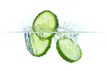 Image showing cucumber in water