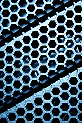 Image showing abstract metallic grid