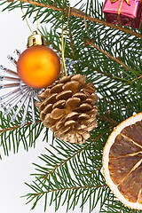 Image showing Christmas tree decorated