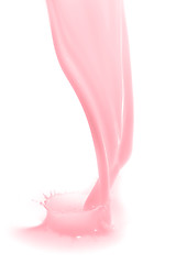 Image showing strawberry milk splash