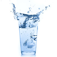 Image showing water splash in glass