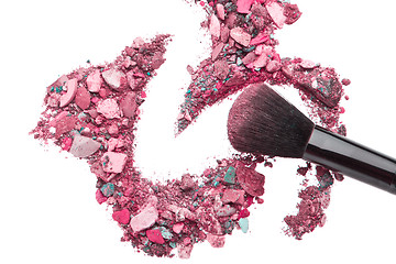 Image showing crushed eyeshadows