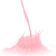 Image showing strawberry milk splash