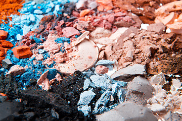 Image showing crushed eyeshadows