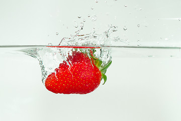 Image showing strawberry in the water