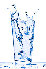 Image showing water splash in glass