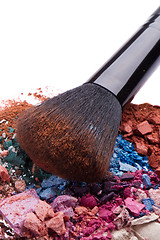 Image showing set of multicolor crushed eyeshadows