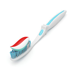 Image showing Toothbrush with toothpaste