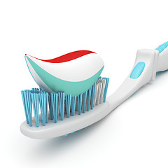 Image showing Toothbrush with toothpaste