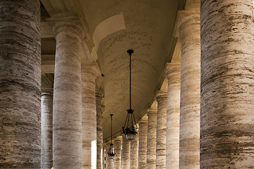 Image showing Colonnade around St Peters Square