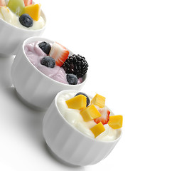 Image showing Yogurts With Fresh Fruits