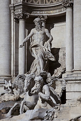 Image showing Trevi Fountain, detail