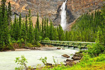 Image showing Takakkaw Falls waterfall in Yoho National Park, Canada